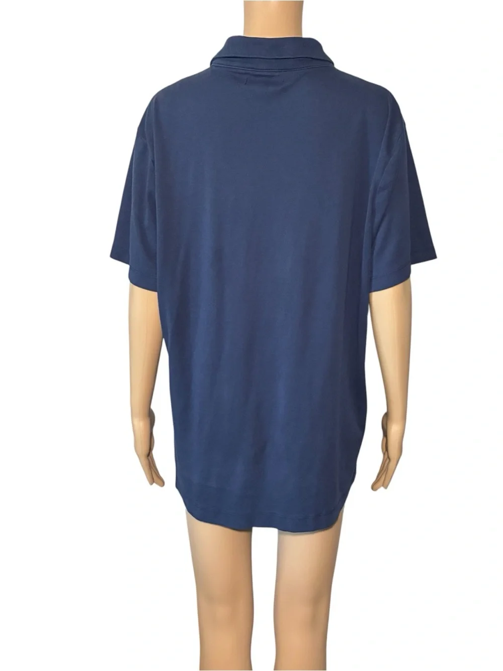 Banana Republic Men's Polo Shirt XL Blue 100% Cotton Short Sleeve 1/4 Button